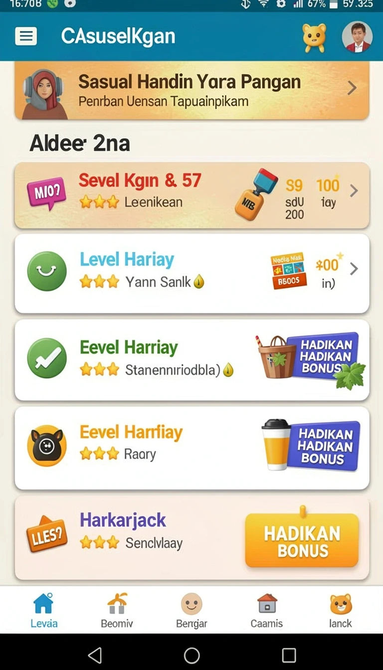 Tampilan antarmuka jktplus di Android
